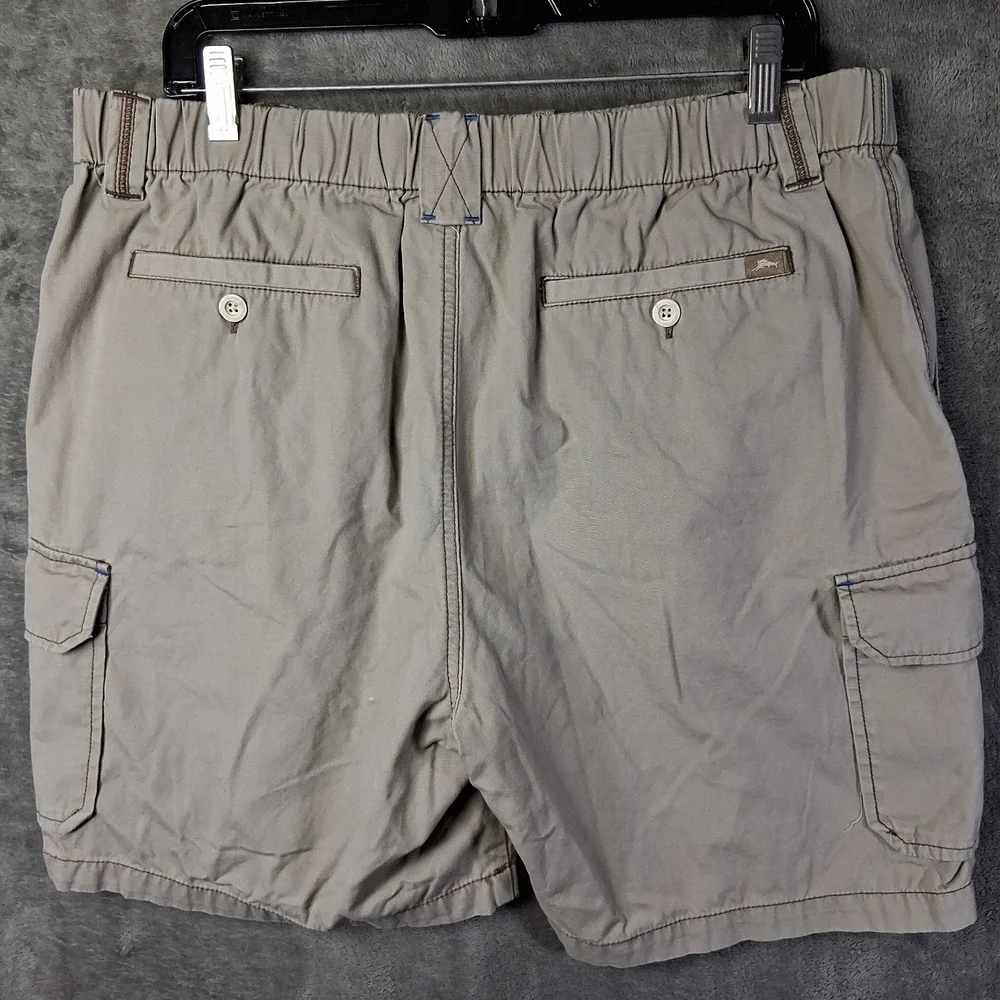Tommy Bahama Cargo Shorts Mens Large Beige Khaki Summer Outdoor Preppy 36 X 7
